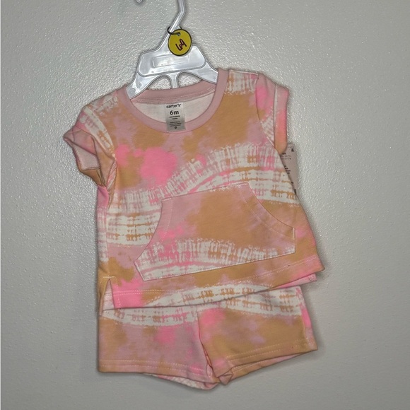 Carter's Other - Carter's Pink and Tan Kids Matching Set
